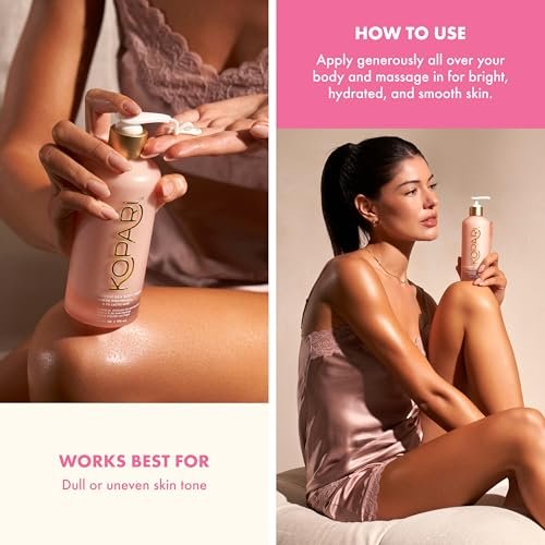 Kopari Brightening Silk Body Cream with 2% Niacinamide, AHAs & Kakadu Plum – Hydrating Body Lotion for Radiant, Even Skin Tone, Lightweight, Fast-Absorbing, Juicy Pink Guava Scent, 6.7 oz Avelisse
