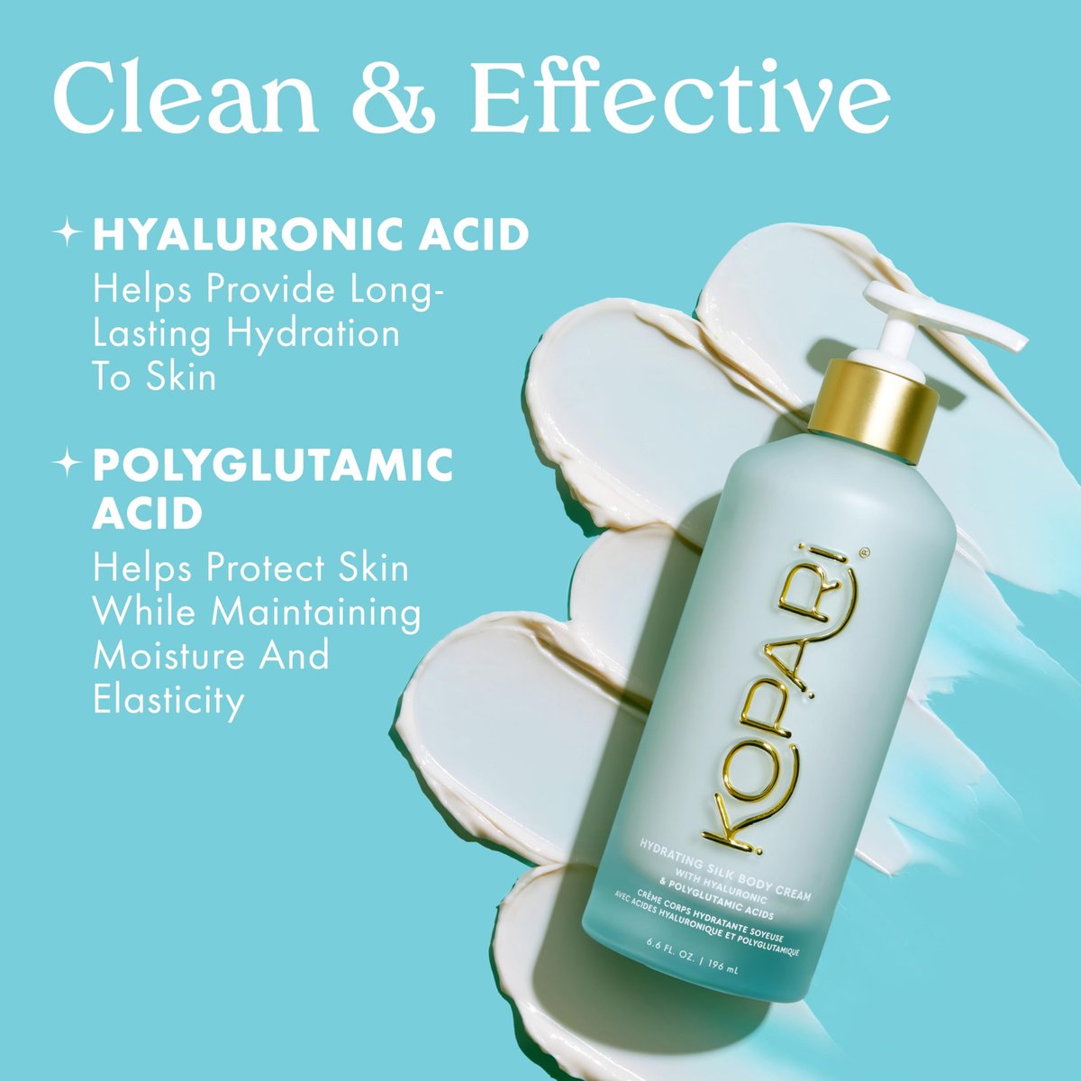 Kopari Hydrating Silk Body Cream – Long Lasting Moisturizer with Hyaluronic & Polyglutamic Acids, Lightweight Silky Texture, Sweet Coconut Milk Scent, 6.7 oz Avelisse