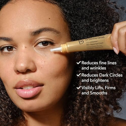 Dr Dennis Gross DermInfusions Fill + Repair Eye Cream – Hydrating & Brightening Treatment for Dark Circles, Fine Lines & Wrinkles, Firms & Smooths 360° Eye Area, 0.5 Oz Avelisse