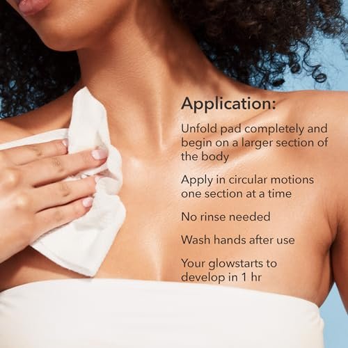Dr. Dennis Gross Glow Pad Self-Tanner for Body – Exfoliating & Anti-Aging Towelette with AHAs & BHAs, Buildable Natural Glow, Hydrating & Streak-Free Application, 8 Towelettes Avelisse