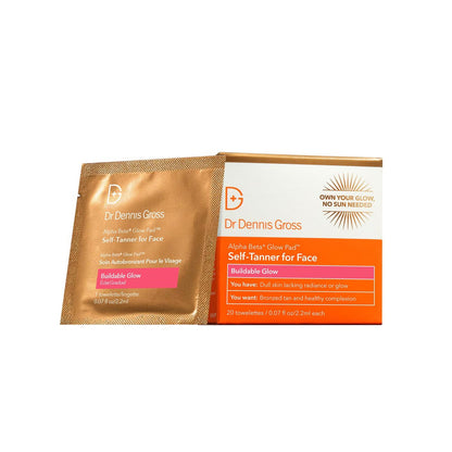 Dr. Dennis Gross Glow Pad Self-Tanner for Face – Exfoliating & Anti-Aging Towelette with AHAs & BHAs, Buildable Natural Glow, Hydrating & Streak-Free Application, 20 Pack Avelisse