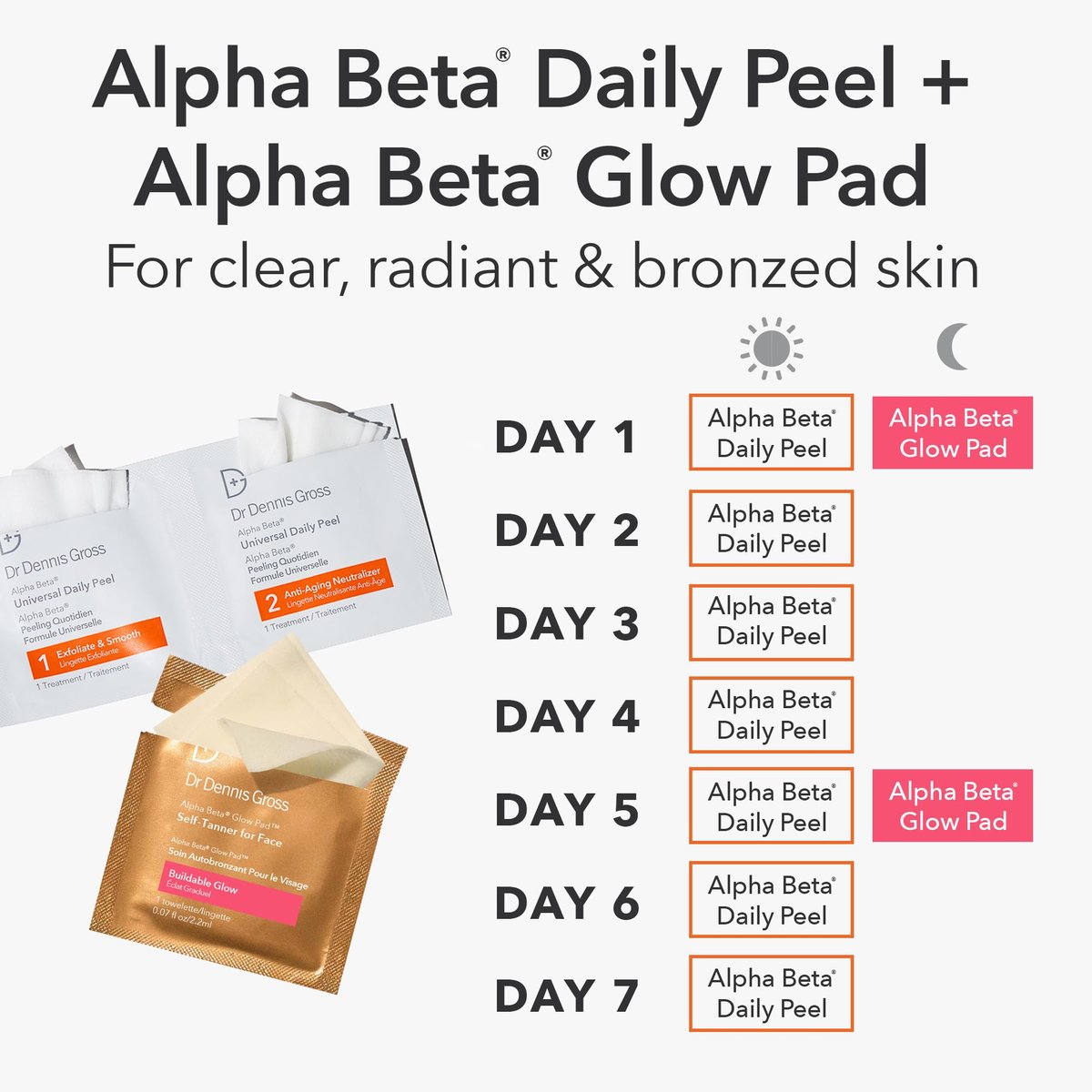 Dr. Dennis Gross Glow Pad Self-Tanner for Face – Exfoliating & Anti-Aging Towelette with AHAs & BHAs, Buildable Natural Glow, Hydrating & Streak-Free Application, 20 Pack Avelisse