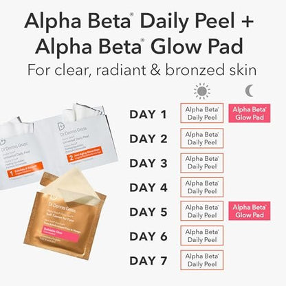 Dr. Dennis Gross Glow Pad Self-Tanner for Face – Exfoliating & Anti-Aging Towelette with AHAs & BHAs, Buildable Natural Glow, Hydrating & Streak-Free Application, 20 Pack Avelisse