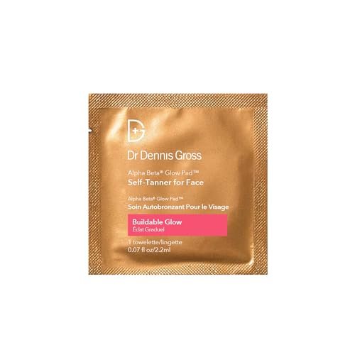 Dr. Dennis Gross Glow Pad Self-Tanner for Face – Exfoliating & Anti-Aging Towelette with AHAs & BHAs, Buildable Natural Glow, Hydrating & Streak-Free Application, 20 Pack Avelisse
