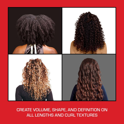 Red by Kiss Hair Dryer Diffuser – Heavy Duty Rubber Grip, Long Prongs for Volume & Root Drying, Compact Design Fits Most Dryers