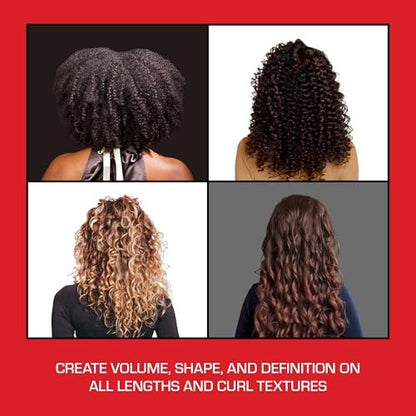 Red by Kiss Hair Dryer Diffuser – Heavy Duty Rubber Grip, Long Prongs for Volume & Root Drying, Compact Design Fits Most Dryers