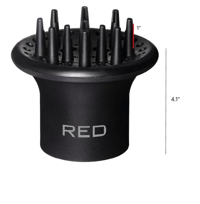 Red by Kiss Hair Dryer Diffuser – Heavy Duty Rubber Grip, Long Prongs for Volume & Root Drying, Compact Design Fits Most Dryers - görsel 7