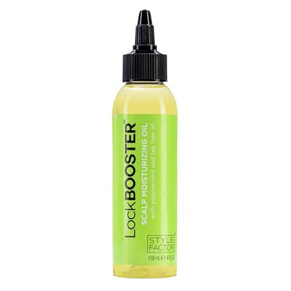 Style Factor LockBOOSTER Scalp Moisturizing Oil – Lightweight Hydration with Peppermint & Tea Tree Oil for Revitalizing Braids, Locs & Twists – Soothes, Nourishes and Supports Scalp Care – 4 oz Avelisse
