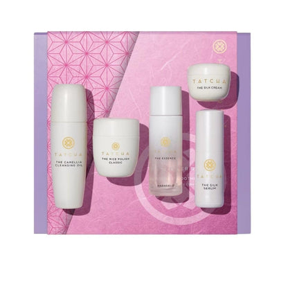 Tatcha The Starter Ritual Set – Nourishing for Combo to Dry Skin | 2-Week Introductory Skincare Kit ($140 Value) Avelisse