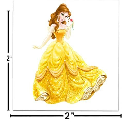 Beauty and the Beast Temporary Tattoos Party Favors Bundle - 72 Princess Belle Tattoos for Kids