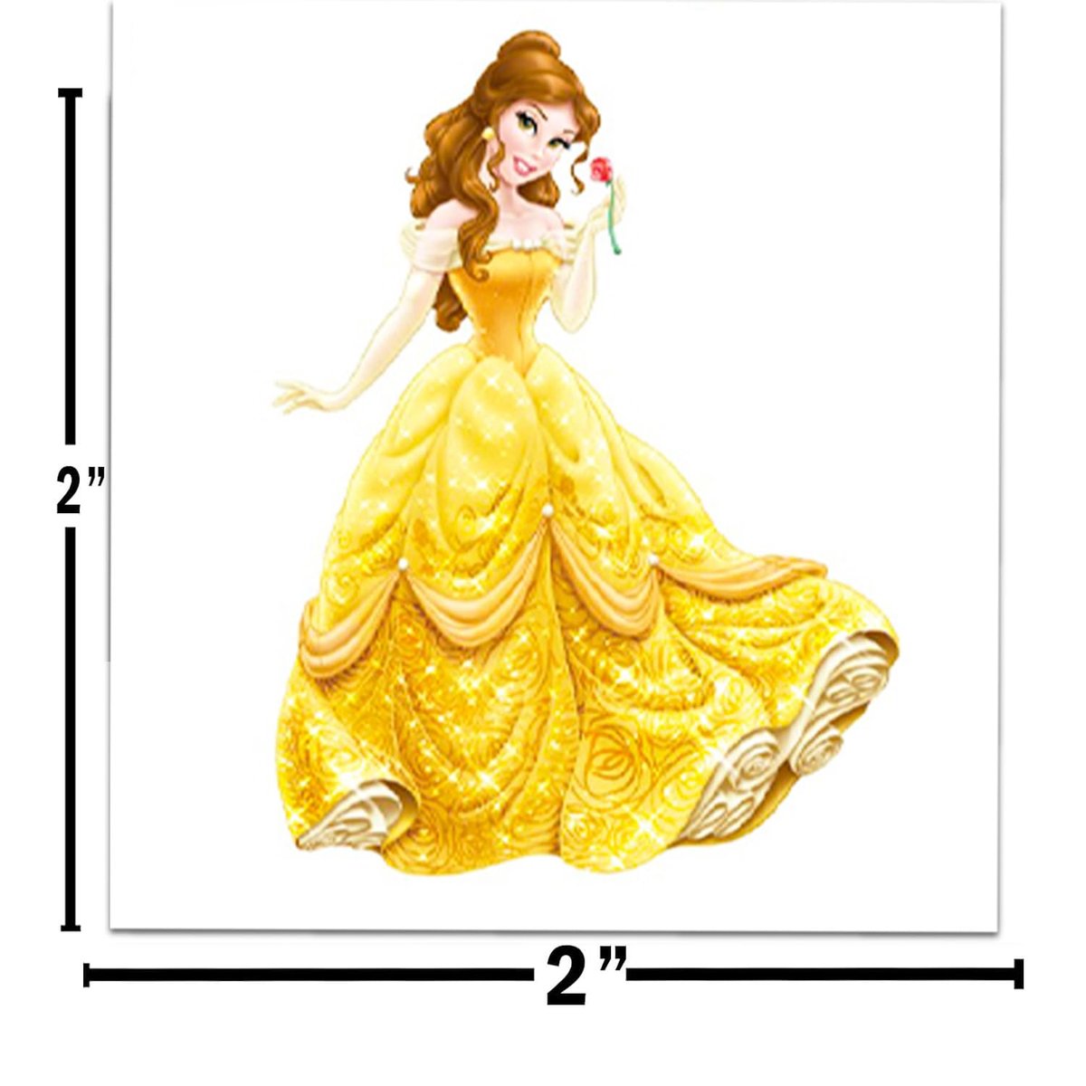 Beauty and the Beast Temporary Tattoos Party Favors Bundle - 72 Princess Belle Tattoos for Kids - görsel 5
