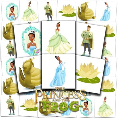 Disney Princess and the Frog Tiana Temporary Tattoos for Kids – 72 Pack Party Favors