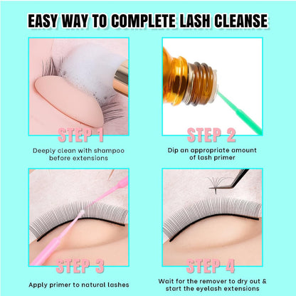 VAVALASH Lash Primer for Lash Extensions - 15 ML Eyelash Extension Primer, Increases Adhesive Bonding Power, Removes Proteins and Oils for Longer Lasting Lashes (Professional Use Only)