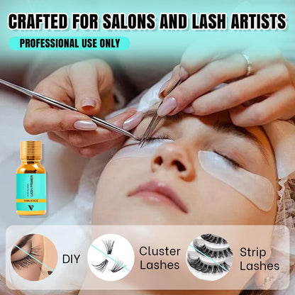 VAVALASH Lash Primer for Lash Extensions - 15 ML Eyelash Extension Primer, Increases Adhesive Bonding Power, Removes Proteins and Oils for Longer Lasting Lashes (Professional Use Only)
