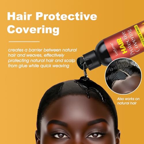 Luxfume Quick Weave Protective Shield - Black, 6 oz - Hair Weave Glue for Quick Dry, Protective Liquid Cap for Hair & Scalp - görsel 8