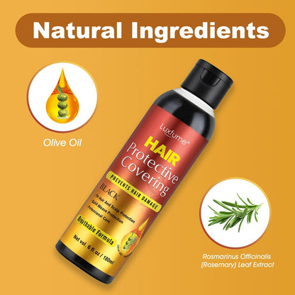 Luxfume Quick Weave Protective Shield - Black, 6 oz - Hair Weave Glue for Quick Dry, Protective Liquid Cap for Hair & Scalp