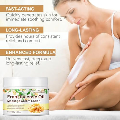 Frankincense Balm for Anti-Aging, Muscle Support – Deep Moisturizing Frankincense Cream for Sensitive Skin, Dry Skin – Skincare Moisturizer for Men & Women