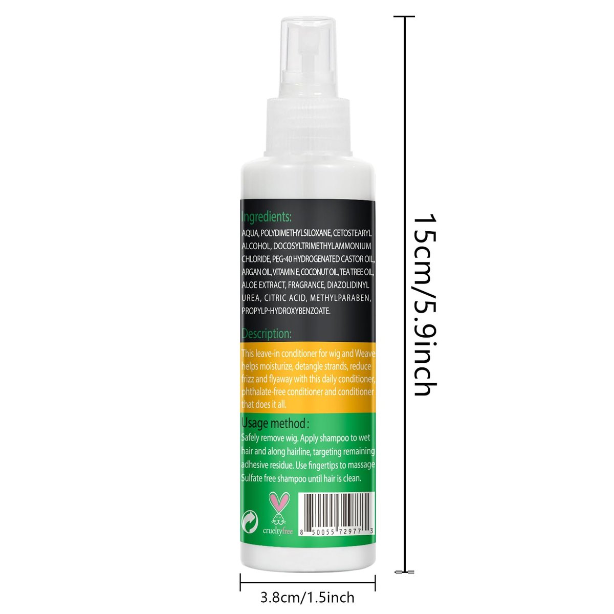 Goiple Wig Milk Spray for Synthetic Hair - Leave-In Conditioner & Detangler (2-Pack, 1.7 Fl Oz Each) - Hydrates & Replenishes for Easy Combing - görsel 17