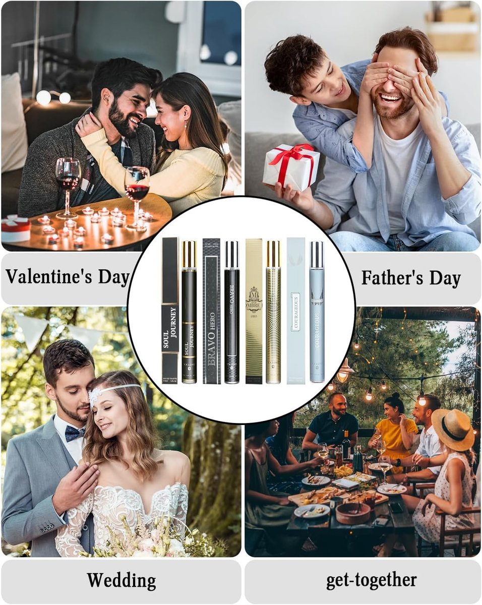 OFUN Cologne for Men, 6x35ml Mens Perfume Gifts, Cologne Sampler Sets for Men, Travel Size Perfumes Samples para Hombre, Fragrance Gift Sets for Birthday Anniversary Valentine Christmas Avelisse