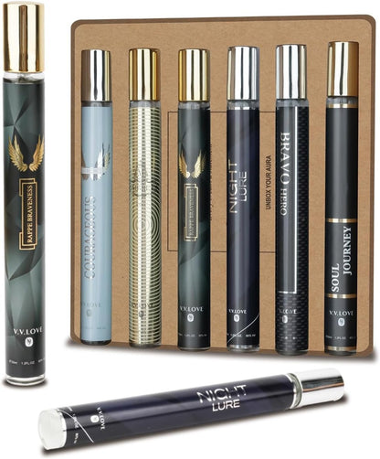 OFUN Cologne for Men, 6x35ml Mens Perfume Gifts, Cologne Sampler Sets for Men, Travel Size Perfumes Samples para Hombre, Fragrance Gift Sets for Birthday Anniversary Valentine Christmas Avelisse