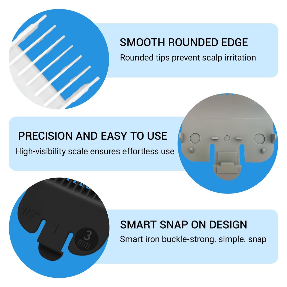 Compatible Wahl Clipper Guards Set - 1.5mm #3137-101 & #1/16'' Replacement Guide Combs, 2-Pack - görsel 3
