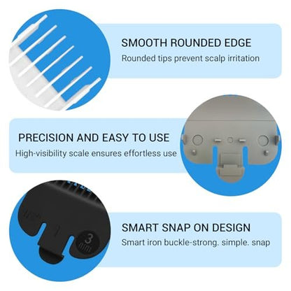 Compatible Wahl Clipper Guards Set - 1.5mm #3137-101 & #1/16'' Replacement Guide Combs, 2-Pack