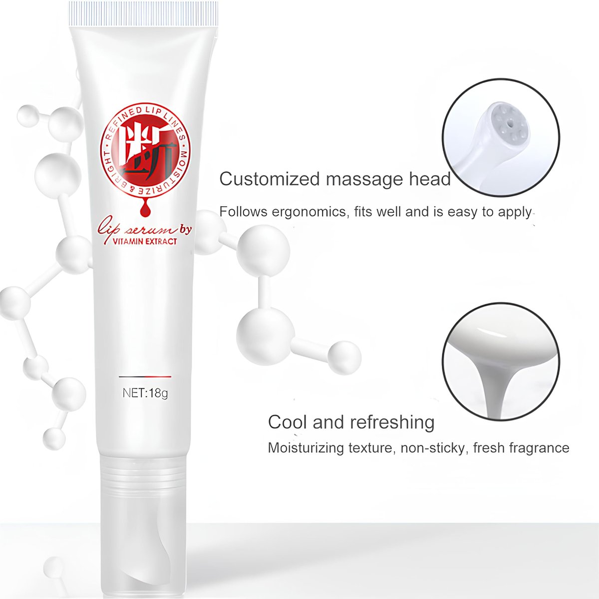 Jinshane Lip Serum with Vitamin Extract – Dark Lip Lightening Treatment for Smokers & Non-Smokers, Lip Brightener Fade Cream, 2-Pack - görsel 9