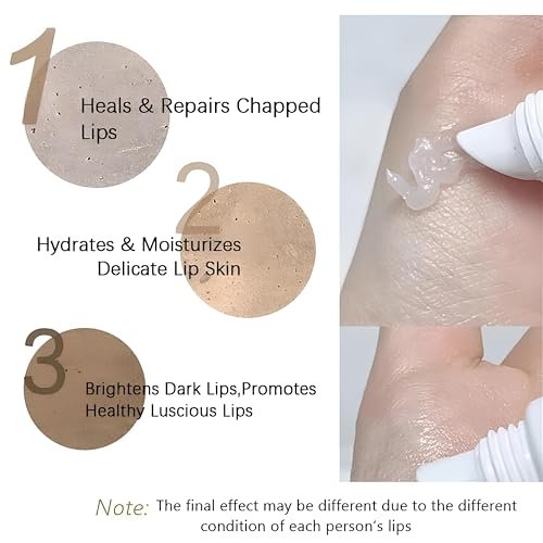 Jinshane Lip Serum with Vitamin Extract – Dark Lip Lightening Treatment for Smokers & Non-Smokers, Lip Brightener Fade Cream, 2-Pack - görsel 8