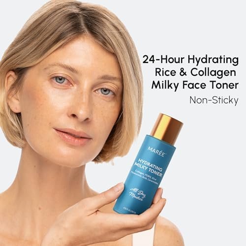MAREE Hydrating Milky Toner for Face - Rice Toner with Niacinamide & Collagen - Skin Barrier Repair Toners for Face - Milk Toners Essence - PDRN, Hyaluronic Acid, Ceramides - Tonico Facial - görsel 4