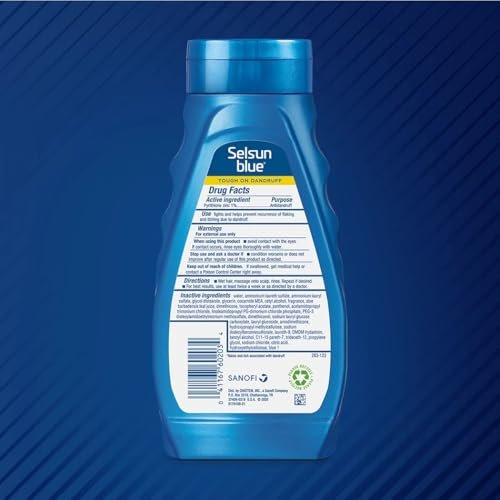 Selsun Blue Itchy Dry Scalp Anti-Dandruff Shampoo, Extra-Hydrating Formula with Pyrithione Zinc 1%, 11 fl. oz. (Pack of 2) Avelisse