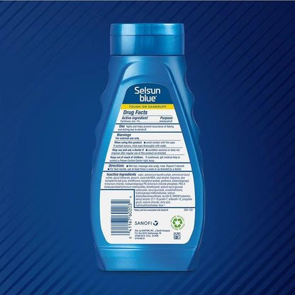 Selsun Blue Itchy Dry Scalp Anti-Dandruff Shampoo, Extra-Hydrating Formula with Pyrithione Zinc 1%, 11 fl. oz. (Pack of 2) Avelisse