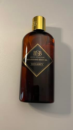 Brown Sugar Babe Rich Aunty Body Oil – Nourishing Lightweight Body Oil with Almond, Avocado, Olive, Grape Seed & Turkish Rose Oils, Paraben Free, 4 Fl Oz Avelisse