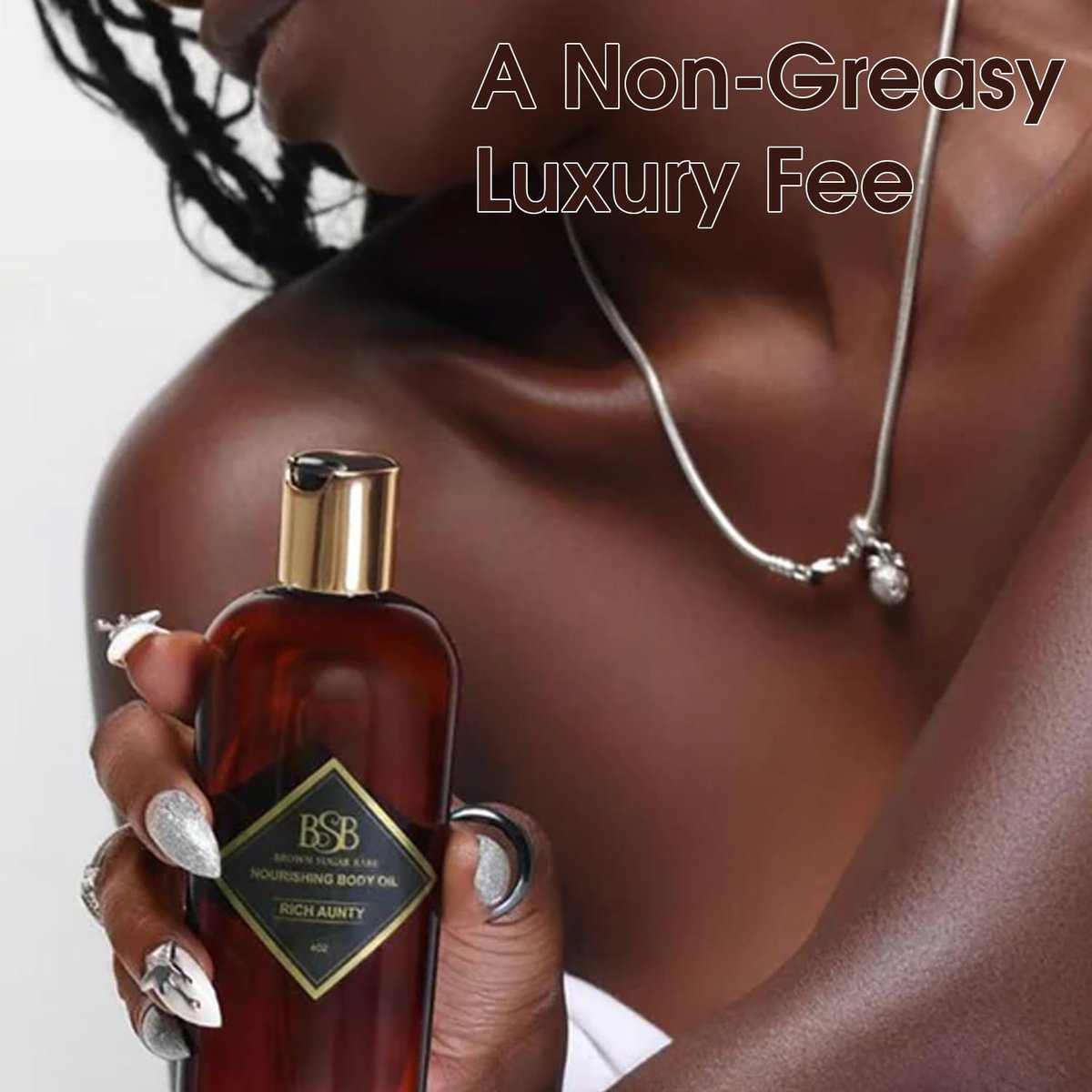 Brown Sugar Babe Rich Aunty Body Oil – Nourishing Lightweight Body Oil with Almond, Avocado, Olive, Grape Seed & Turkish Rose Oils, Paraben Free, 4 Fl Oz Avelisse