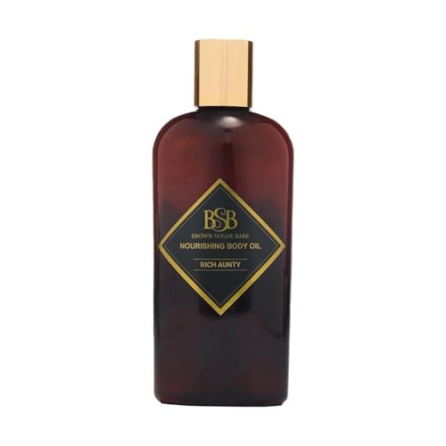 Brown Sugar Babe Rich Aunty Body Oil – Nourishing Lightweight Body Oil with Almond, Avocado, Olive, Grape Seed & Turkish Rose Oils, Paraben Free, 4 Fl Oz Avelisse