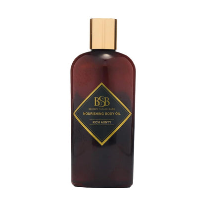 Brown Sugar Babe Rich Aunty Body Oil – Nourishing Lightweight Body Oil with Almond, Avocado, Olive, Grape Seed & Turkish Rose Oils, Paraben Free, 4 Fl Oz Avelisse