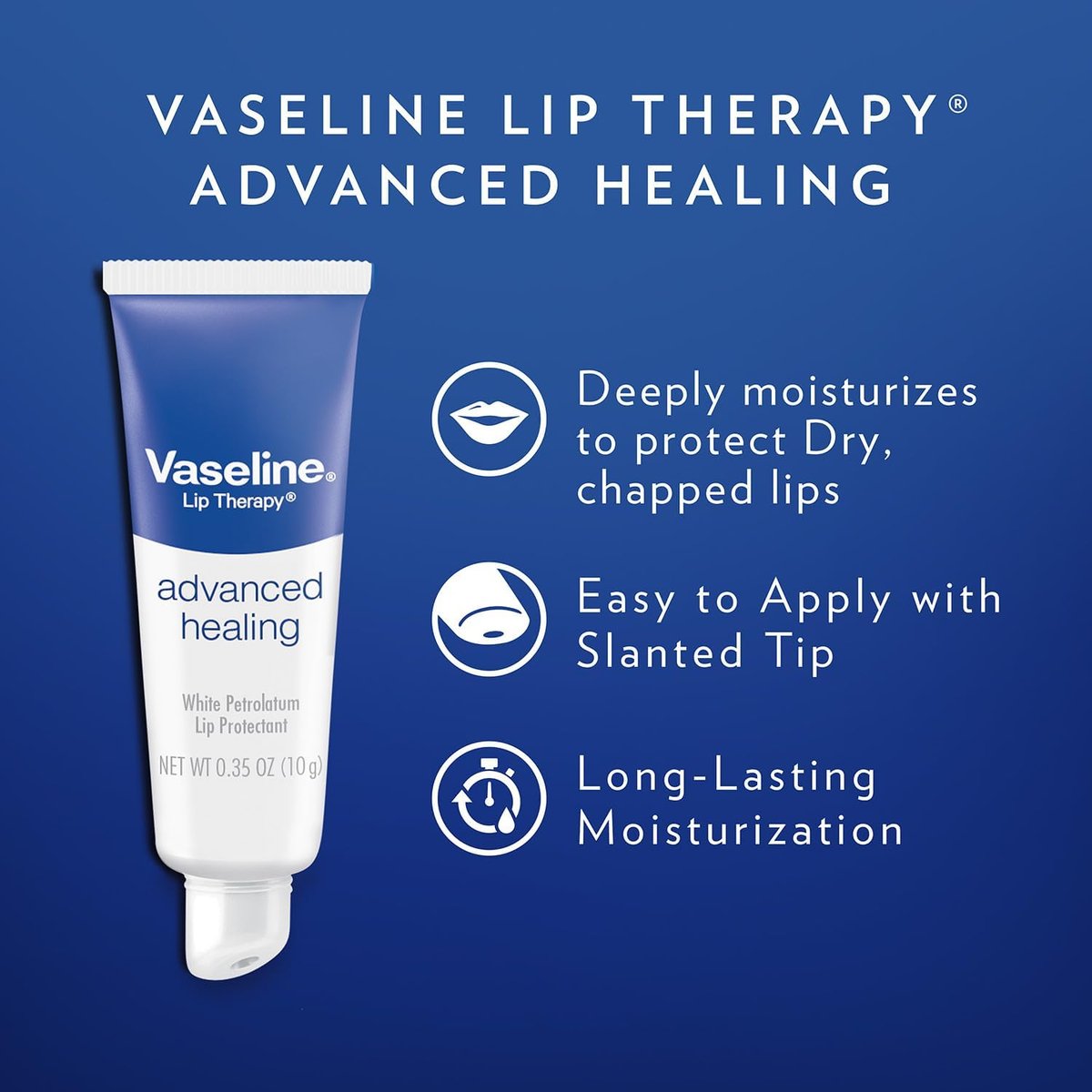 Vaseline Intensive Care Unscented Advanced Repair Lotion + Professional Lip Therapy Tube - görsel 9