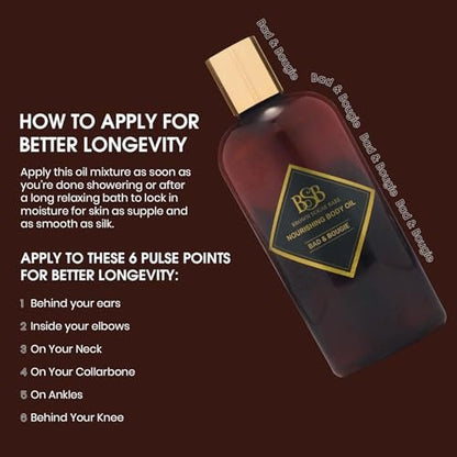Brown Sugar Babe Bad and Bougie Body Oil – Nourishing Grape Seed & Sweet Almond Scented Oil for Women, 4 oz Avelisse