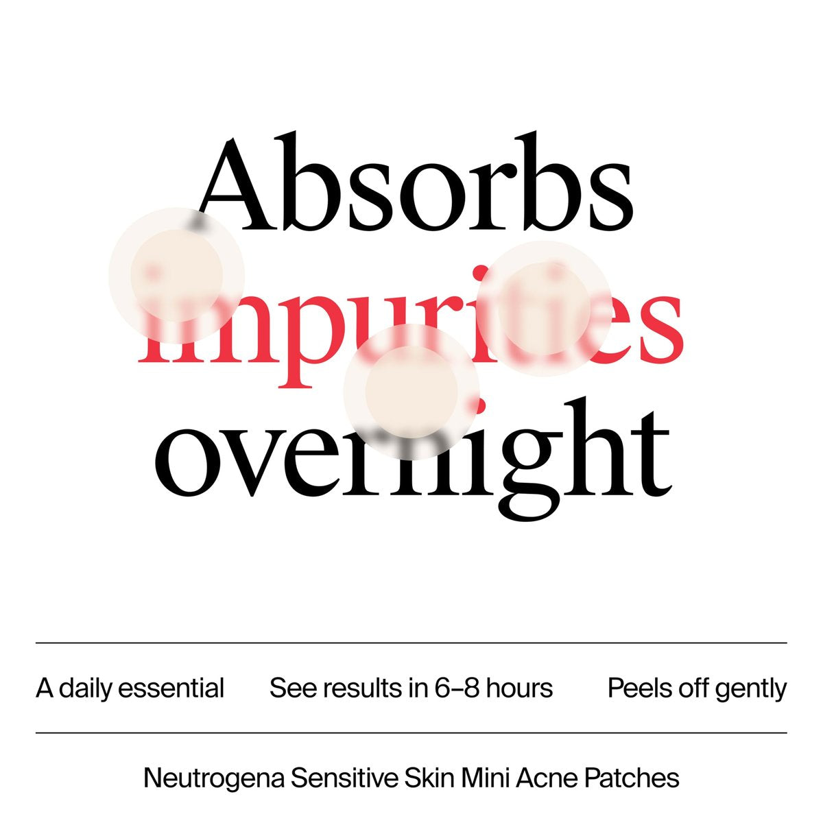 Neutrogena Mini Acne Patches for Sensitive Skin, Small Hydrocolloid Acne Spot Treatment, Reduces Blemishes in 6-8 Hours, 36 Count - görsel 7
