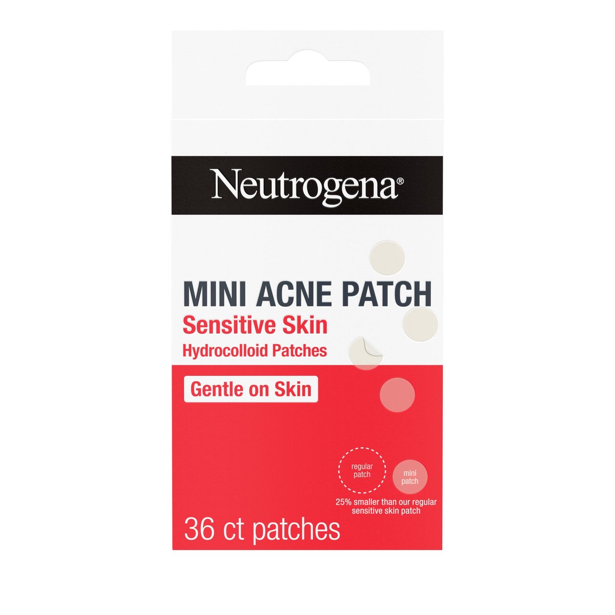 Neutrogena Mini Acne Patches for Sensitive Skin, Small Hydrocolloid Acne Spot Treatment, Reduces Blemishes in 6-8 Hours, 36 Count - görsel 1