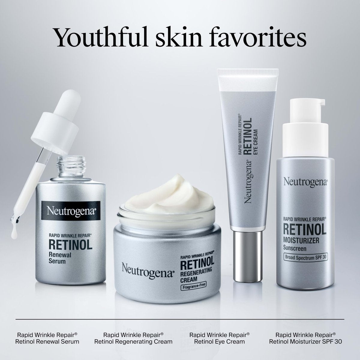 Neutrogena Rapid Wrinkle Repair Retinol Renewal Serum – Lightweight Anti-Aging Facial Serum with Pure Retinol & Antioxidants, 1 fl oz - görsel 15