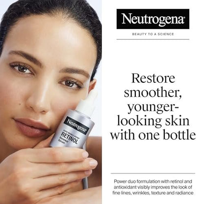 Neutrogena Rapid Wrinkle Repair Retinol Renewal Serum – Lightweight Anti-Aging Facial Serum with Pure Retinol & Antioxidants, 1 fl oz