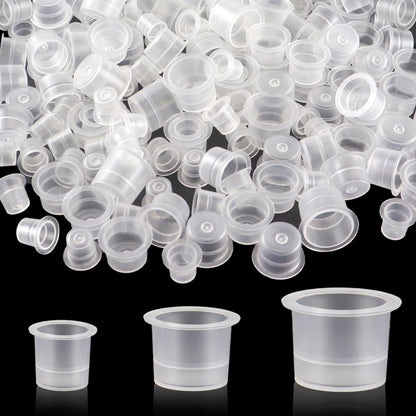 300 Pieces Tattoo Ink Caps Set - Small, Medium, Large Pigment Cups for Tattoo Inks, Paints, and Glues Avelisse