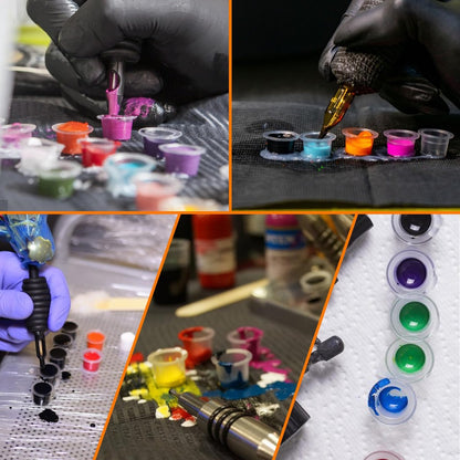 300 Pieces Tattoo Ink Caps Set - Small, Medium, Large Pigment Cups for Tattoo Inks, Paints, and Glues Avelisse