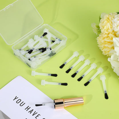 ZEYIYER 25 Pcs Disposable Nail Polish Brushes - Soft Brush Dip Powder Liquid Replacement for Nail Art