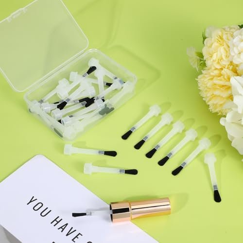 ZEYIYER 25 Pcs Disposable Nail Polish Brushes - Soft Brush Dip Powder Liquid Replacement for Nail Art - görsel 12