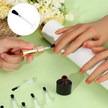 ZEYIYER 25 Pcs Disposable Nail Polish Brushes - Soft Brush Dip Powder Liquid Replacement for Nail Art