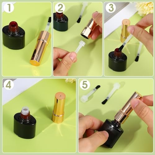 ZEYIYER 25 Pcs Disposable Nail Polish Brushes - Soft Brush Dip Powder Liquid Replacement for Nail Art - görsel 14