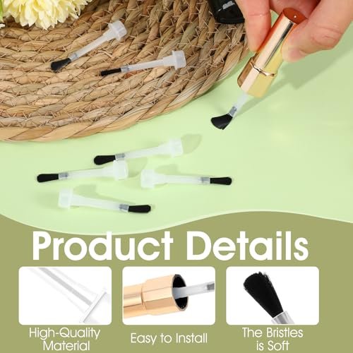 ZEYIYER 25 Pcs Disposable Nail Polish Brushes - Soft Brush Dip Powder Liquid Replacement for Nail Art - görsel 4