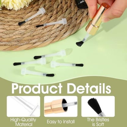 ZEYIYER 25 Pcs Disposable Nail Polish Brushes - Soft Brush Dip Powder Liquid Replacement for Nail Art