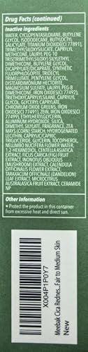 Meebak Cica Redness Solution Sunscreen SPF 50 - Color Corrector Green to Beige CC Cream with Centella and Ceramide for Fair-to-Medium Skin Tones Avelisse